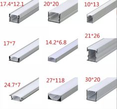 the different sizes and shapes of aluminum profiles