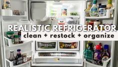 REALISTIC REFRIGERATOR ORGANIZATION | Clean & Organize A Fridge With These Functional Tips & Ideas Side Fridge Organization, Side By Side Fridge Organization, Side By Side Fridge, Freezer Organization, Fridge Storage, Refrigerator Organization, Fridge Organization, Fridge Freezers, Cleaning Organizing