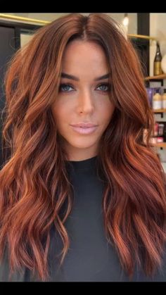 Brown Red Copper Hair, Brown Red Copper Hair Color, Brown Red Copper, Hair Color Auburn Brown, Red Copper Hair, Copper Brown Hair Color, Balayage Hair Copper, Copper Brown Hair, Highlights Red