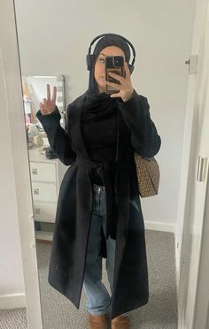 Sixthform Outfits, Outfit Noir, Muslim Girl Outfits, Outfit Ideas Modest