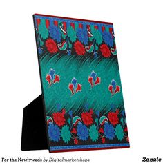 an image of a colorful floral pattern on a card holder for the newwedd by digitalheashops