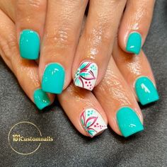 Nails Ideas 2023, Cruise Nails, Summer Gel Nails, Tropical Nails, Manicure Nail Designs, Trendy Nail Art Designs, Cute Gel Nails, Vacation Nails, Short Acrylic Nails Designs