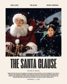 the santa clause movie poster with two children