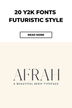 two font styles with the words, 20 yk font's futuristic style read more