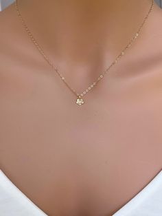 14k Solid Gold Tiny Cherry blossom charm necklace. Cherry blossoms are a symbolic flower of the spring, a time of renewal, and the fleeting nature of life. Spiritual meanings and symbolism of cherry tree blossom represents about pleasantness, goodness, sweetness of life and with that a powerful fortune that can be worth of living. You may purchase this charm with the jump ring from drop down box as you check out. Item details ... -7 x 6mm 14K Solid Yellow Gold Cherry Blossoms Charm attaches onto Cherry Blossom Necklace, Tree Blossom, Real Gold Chains, Cherry Flower, Etsy Promotion, Gold Sand, Tiny Charm, Bee Necklace, Rainbow Earrings