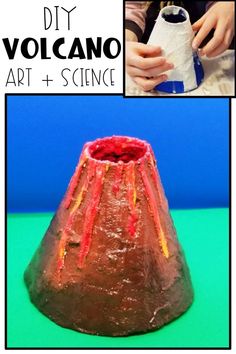 volcano art and science project for kids