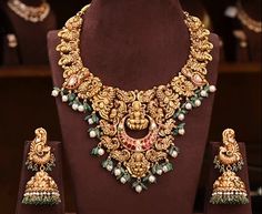 Temple Jewelry Necklace, Indian Bridal Jewelry Sets, Temple Jewelry, Indian Bridal Jewelry, Indian Jewellery Design Earrings, Indian Jewellery Design