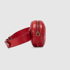 Description Part of the GG Marmont line, the belt bag was presented for the first time by Alessandro Michele in the Pre-Fall 2017 collection. It has a sportswear-inspired rounded shape with a leather belt which is designed so the bag can be high on the waist. It features the recognizable Double G detail-an archival play on the Running G. Size: 7″W x 4.5″H x 2″D / W18cm x H11cm x D5cm 100% genuine materials, matching the quality of the Gucci product; Hibiscus red matelassé chevron leather Gold-toned hardware Double G Interior open pocket Adjustable belt closure Top zip closure Leather lining Can be as a belt bag on the hip or waist, or as a crossbody bag. Sizing will differ based on where the belt is , please refer to the size guide to find your size. Comes with dustbag, ations, and pamphle Gucci Gg Marmont Matelasse, Hibiscus Red, Gucci Gg Marmont, Leather Belt Bag, Alessandro Michele, Gg Marmont, Waist Bags, Mini Handbags, Small Shoulder Bag