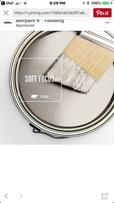 an image of a paintbrush on top of a tin with the caption soft focus