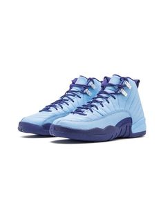 Teen Air Jordan 12 Retro Sneakers Ss20 | Farfetch.com Air Jordan 12 Retro, Jordans 12, Jordan 12 Retro, Kids Jordans, Sneakers Blue, Retro Sneakers, Navy Leather, Sneakers Men Fashion, Air Jordans