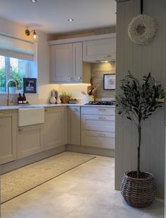 the kitchen is clean and ready for us to use in its new owner's home