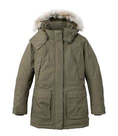 Elevate your winter game with our iconic down parka, now lighter, stronger and better than ever. Updated with a light-yet-tough nylon shell, our weatherproof, extra-rugged parka can take on the toughest jobs and weather conditions. Falls at thigh. Best with heavyweight layer. Relaxed Fit. Body lining, fleece collar and pocket lining: 100% polyester. Faux fur trim: 85% modacrylic, 15% polyester acrylic Shell: 100% nylon. PFC/PFAS-free durable water repellent (DWR). Rib inner cuff: 90% acrylic, 8% Winter Sports Nylon Parka With Pockets, Outdoor Down Parka With Fleece Lining, Nylon Parka With Pockets For Winter Sports, Functional Parka With Fleece Lining For Outdoor Work, Windproof Nylon Parka For Winter Sports, Waterproof Winter Parka For Outdoor Work, Functional Insulated Hooded Parka, Weatherproof Nylon Parka For Winter Sports, Weatherproof Down Parka For Hiking