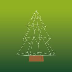 a stylized christmas tree on a green background