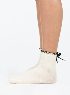 Crew socks 100% cotton Bow detail Lettuce edge cuff Good stretch Cute Socks Outfit, Socks Aesthetic, Pilates Socks, Women Crew Socks, Beachwear Fashion, Sequin Prom Dresses, Grad Dresses, Cute Socks, Birthday Wishlist