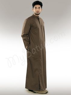 Emran Brown Galabiyya Casual Cotton Thobe With Long Sleeves, Casual Cotton Long-sleeved Thobe, Casual Long Sleeve Cotton Thobe, Casual Long-sleeved Cotton Thobe, Formal Long Sleeve Brown Kurta, Brown Cotton Long Sleeve Kaftan, Long Sleeve Brown Cotton Kaftan, Brown Long Sleeve Cotton Kaftan, Mens Robes