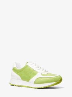 A retro running sneaker with modern appeal, the nylon Andi features our woven logo and contrasting smooth panels. Rubber soles provide plenty of support. For off-duty style at its slickest, team this lace-up pair with an oversized blazer and shorts. Mesh Sneakers With Logo For Jogging, Green Sporty Sneakers With Logo, Casual Lace-up Running Shoes With Logo, Casual Mesh Sneakers With Logo, Green Running Shoes With Contrast Sole For Jogging, Synthetic Sneakers With Logo For Sports, Sports Sneakers With Logo In Synthetic Material, Synthetic Logo Sneakers For Sports, Logo Sneakers For Spring Streetwear