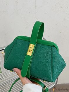 BirdinBag - Stylish Womens Solid Color Crossbody Bag - A Fashion Statement Green Top Handle Bag For Errands, Green Handheld Shoulder Bag For Mobile Phone, Green Handheld Mobile Phone Shoulder Bag, Handheld Green Mobile Phone Bag, Green Crossbody Bag With Top Carry Handle, Green Shoulder Bag With Top Carry Handle For Errands, Green Top Handle Satchel With Phone Bag, Handheld Green Box Bag For Mobile Phone, Green Handheld Mobile Phone Box Bag