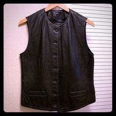 Pristine Supple Leather Vest - I Purchased This Myself In The 90s When I Worked At Banana Republic - Never Worn! Vintage Leather Vest, Coats Vintage, Leather Vest, The 90s, Vintage Leather, Banana Republic, Jackets & Coats, Jackets For Women, Leather