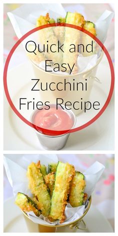 fried zucchini fries with ketchup and mayonnaise