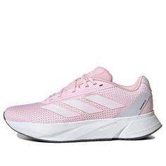 (WMNS) adidas Duramo SL Shoes 'Clear Pink' IF7877 Adidas Low-top Running Shoes, Synthetic Running Shoes For Light Sports In Spring, Spring Synthetic Running Shoes For Casual Sports, Adidas Low-top Athleisure Running Shoes, Pink Adidas Lace-up Running Shoes, Adidas Logo Slip-on Sneakers For Jogging, Adidas Slip-on Sneakers For Jogging, Adidas Sneakers With White Sole For Sports, Sports Running Shoes With Translucent Outsole