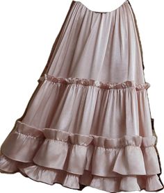 Feminine Satin Skirt For Spring, Elegant Pink Satin Skirt, Pink Satin Flared Skirt, Feminine Flowy Satin Skirt, Feminine Satin Flowy Skirt, Spring Satin Skirt With Gathered Detail, Elegant Tiered Voluminous Skirt, Summer Satin Tiered Skirt, Feminine Long Satin Skirt