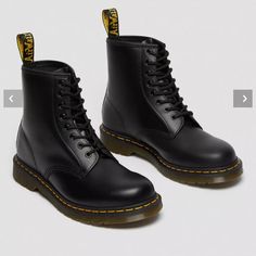 Dr. Martens 1460 Smooth Leather Lace Up Boots Size 6 Shoes Dr Martens, Leather Lace Up Boots, Dr Martens Shoes, Martens Shoes, Leather Lace, Dr. Martens, Lace Up Boots, Leather And Lace, Black N Yellow