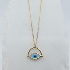 Eye Roll Necklace is a fun take on the evil eye. The setting is made out of 14k gold and flips around which is why I've named it an eye roll. This pendant is on an 18 inch chain perfect to stack with your other necklaces. Details: Eye (Mother of Pearl, Turquoise, and Onyx) measures 4.5 x 10.5mm Pendant measures 14.7 x 15mm18 inch 14k chain Available in 14k Gold (yellow, rose, or white gold)**please write in notes upon checkout with desired gold color** Free Shipping on Domestic Orders Materials: Rings Sets, Mother Of Pearl Pendant, Fine Gold Jewelry, Treat Yoself, Initial Earrings, Wear Necklaces, Eye Roll, Tiny Stud Earrings, Gold Initial