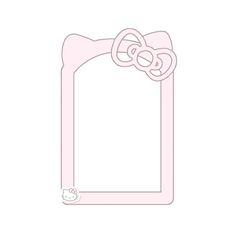 a pink frame with a bow on it