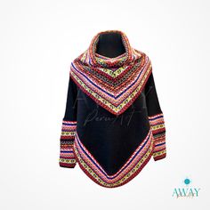 Extra-fine alpaca turtleneck poncho, made with the finest alpaca. Soft and warm alpaca sweater, this is a versatile garment, ideal for the cold winter seasons. It shows a casual design with Andean designs and bright colors. Spacious and elegant alpaca wool poncho. -Combines with almost everything. -Get compliments every time you wear it. -With a design of ethnic figures on the upper part. -Unique and elegant. One Size Alpaca Poncho For Fall, One Size Alpaca Shawl For Fall, Bohemian Alpaca Sweater For Fall, Hand Knitted Shawl Poncho For Fall, Alpaca Shawl For Fall, Knitted Shawl Sweater, Wool Poncho With Long Sleeves For Winter, Hand Knitted Shawl Poncho For Winter, Winter Knit Poncho