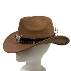 Cowboy Tan Brown Hat Never Worn Fabric And Rim Western Style Sz Os Excellent New No Tags Photos Posted Are Of The Item(S) Listed . I Don’t Use Stock Images Please Pay Careful Attention To These Photos For Current Condition And Measurements Whenever Applicable Questions Answered Within 24 Hrs Or Less. Leather Bucket Hat, Cc Hats, Earflap Beanie, Cute Ponytails, Brown Hat, Brown Hats, Church Hats, Western Hats, Tag Photo