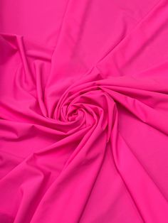 Solid neon pink four way stretch nylon spandex fabric by the yard, 60'' wide.  Perfect for Activewear, form fitting dresses, tops, costumes, decoration, backdrops and so much more. Fabric is available in all colors, inquire for more colors. We do our best to ensure that our photos are as true to color as possible. Colors may vary per screen. We do not accept returns based on difference in color. For exact color matching please order a swatch. Swimsuit Fabric, Pink Cheetah, Aerial Silks, Fabric Roses, Form Fitting Dress, Neon Color, Suit Designs, Sequin Fabric, Nylon Fabric