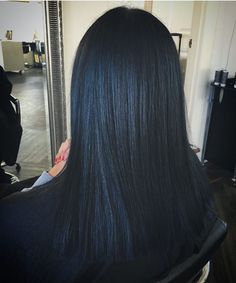 Midnight Blue Hair, Popsugar Beauty, Black Hairstyles, Long Black Hair, Pastel Hair