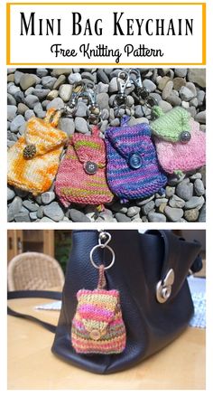 the bag keychain is free knitting pattern