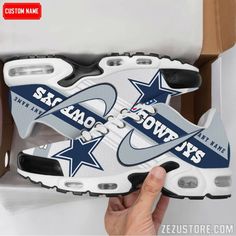 Dallas Cowboys NFL Premium Air Max Plus Sport Sneakers For Fan Gifts Dallas Cowboys Shoes, Nfl Shoes, Gucci Handbags Outlet, Cowboy Shoes, Custom Kicks, Air Max Plus, Cute Nikes