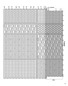 two rows of graph paper with the same pattern on each side, and one row of numbers