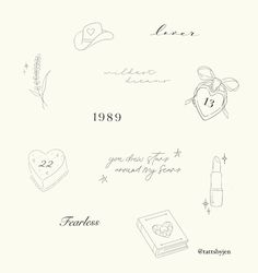 small tattoos by Tattoo Art & Designs Eras Tattoo Ideas, Subtle Taylor Swift Tattoo Ideas, New Era Tattoo, Taylor Swift Fineline Tattoo, Taylor Swift Tattoo Fine Line, Mini Tattoos Taylor Swift, Taylor Swift Tattoo Flash Sheet, Taylor Swift Mini Tattoo, Fine Line Taylor Swift Tattoo