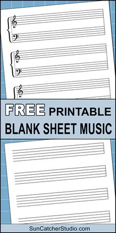 the printable blank sheet music for kids to practice their piano skills and play with them