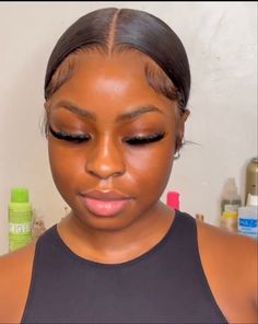 Lash Extensions Dark Skin, Individual Lashes Black Women Natural, Individual Lashes Black Women, Lashes Black Women, Lashes Fake Eyelashes, Skin Goals, Weave Ponytail Hairstyles, Lash Extensions Styles, Instagram Hairstyles