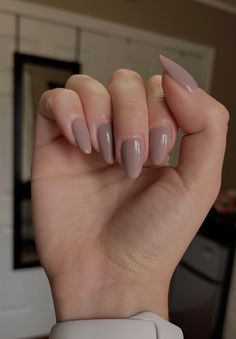 Winter Nails Solid Color, Nail Colors For Pale Skin, Nails Solid Color, Nails Solid, Plain Nails, Solid Color Nails, Beige Nails