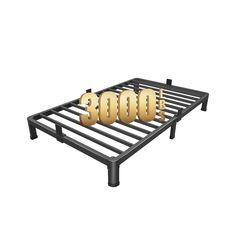 a metal bed frame with three gold numbers on it and the number 300 in front