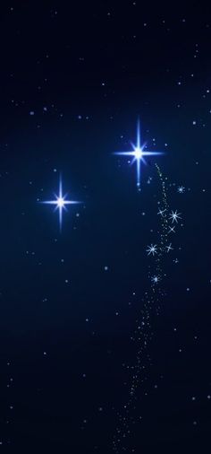 three shining stars in the night sky