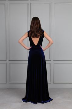 Floor-length Bridesmaid Evening Dress With Back Opening, Bridesmaid Evening Dress With Back Opening, Floor-length Bridesmaid Dress With Back Opening, Fitted Blue Bridesmaid Dress For Banquet, Royal Blue Bridesmaid Dress For Prom Season, Full Length Blue Dress For Banquet, Royal Blue Fitted Bodice Dress For Wedding, Full-length Blue Dress For Banquet, Blue Full-length Dress For Banquet