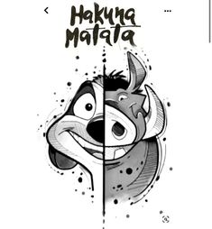 an image of the face of haki matata from disney's lion king