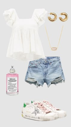 Outfit Inspo Short Sleeve, Quick Healthy Lunch Ideas At Home, Cute Outfits Layout, 16th Birthday Outfit Ideas Casual, 2023 Back To School Outfits, Cute Outfit Collage, Summer Outfit Inspo 2024, Blue And White Outfit Ideas, Clothes Teenage Girl