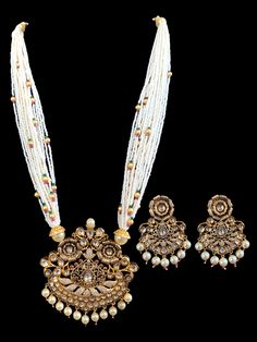 PS330 Renee high quality polki pendant set ( READY TO SHIP) White Kundan Bridal Necklace With Pearl Pendant, White Bridal Kundan Necklace With Pearl Pendant, Traditional White Kundan Necklace With Pearl Pendant, Diwali White Pearl Pendant Jewelry, Traditional White Jewelry Set With Pearl Pendant, Festive White Kundan Pendant Necklace, Polki Pendant Set, Levittown Pennsylvania, Pendant With Earrings