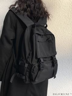 BagForLove - Functional Backpack with Minimalist Buckle Detail Business Travel Backpack, Black School Bags, Aesthetic Backpack, Personalized Backpack, Student Bag, Laptop Rucksack, Workwear Fashion, Student Backpacks, Student Fashion