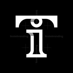 the letter t in white on black