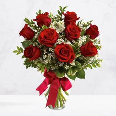 Thoughts of You Bouquet with Red Roses - DGM Flowers  | Fort Lauderdale Florist Rose Flower Colors, Flowers Roses Bouquet, Send Flowers Online, Flowers Delivery, Red Rose Bouquet, Anniversary Flowers, Order Flowers Online, Rose Arrangements, Valentines Flowers