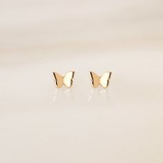 Nolia Jewelry Earrings Tiny Butterfly Studs Tiny Butterfly, Butterfly Stud Earrings, Butterfly Collection, Butterfly Earrings Stud, Sterling Silver Earrings Studs, Minimalist Jewelry, Custom Jewelry, Sterling Silver Earrings, Jewelry Pieces