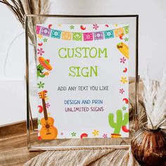 a sign that says, custom sign add any text you like design and print unplugged signs